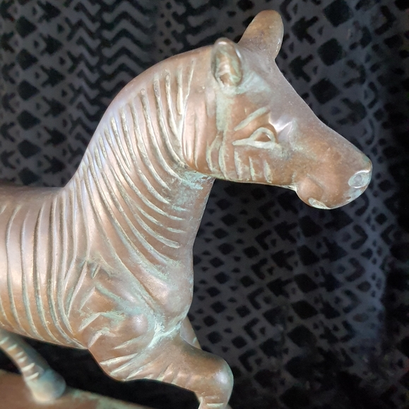 Vintage Brass Zebra Figurine - Picture 4 of 7